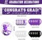 37Pcs Graduation Banner Balloon Decorations Class of 2026, Congrats Grad Banner Yard Outdoor Decorations, Graduation Balloons Banner Set for High School College Graduation Party Supplies, Purple